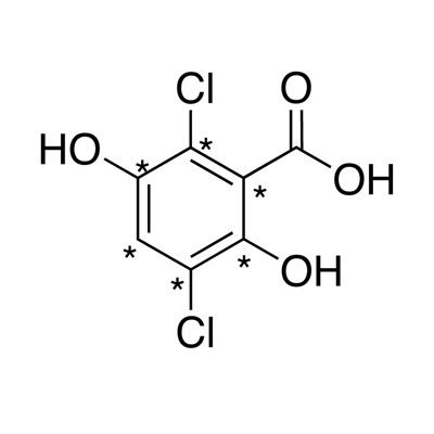 3,6-Dichlorogentisic acid (DCGA) (ring-¹³C₆, 99%) 100 µg/mL in methanol