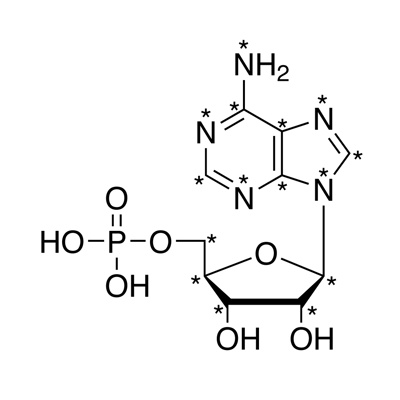 Adenosine 5′-monophosphate Lithium salt (U-¹³C₁₀, 98%; U-¹⁵N₅, 98%) CP 95% (in solution)