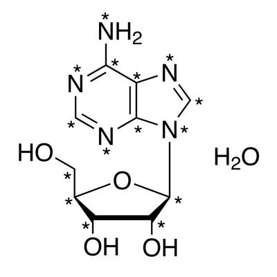 Adenosine (2 mg/mL Of 91% D₂O / 9% H₂O) (U-¹³C₁₀, 98%; U-¹⁵N₅, 96-98%)