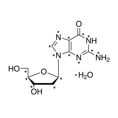 2′-Deoxyguanosine·H₂O (¹³C₁₀, 98%; ¹⁵N₅, 96-98%)