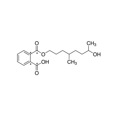 Mono-(4-methyl-7-hydroxyoctyl) phthalate (ring-1,2-¹³C₂, dicarboxyl-¹³C₂,99%) 100 µg/mL in MTBE