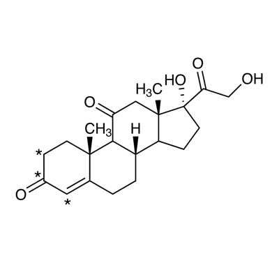 Cortisone (2,3,4-¹³C₃, 98%) 100 µg/mL in methanol, CP 97%