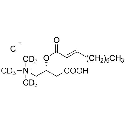 L-Carnitine·HCl, 𝑂-dec-2-enoyl (𝑁,𝑁,𝑁-trimethyl-D₉, 98%)  95% E