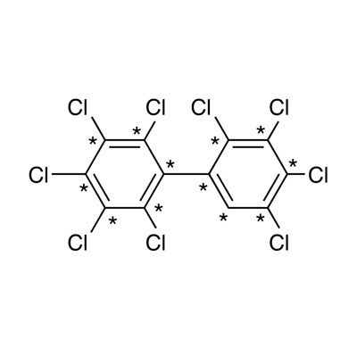 2,2′,3,3′,4,4′,5,5′,6-NonaCB (PCB-206) (¹³C₁₂, 99%) 40±2 µg/mL in nonane