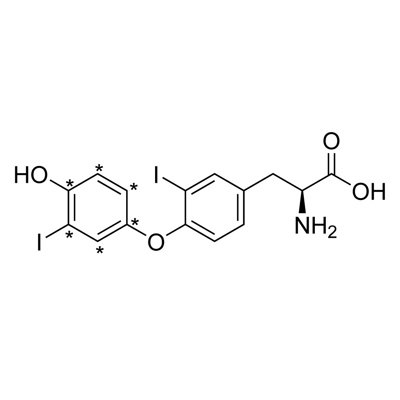 L-3,3′-Diiodothyronine (T2) (phenoxy-¹³C₆, 99%) 100 µg/mL in 0.1N ammonia in methanol