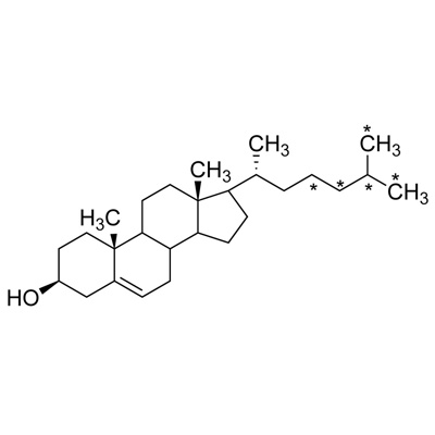 Cholesterol (23,24,25,26,27-¹³C₅, 99%) 100 µg/mL in methanol