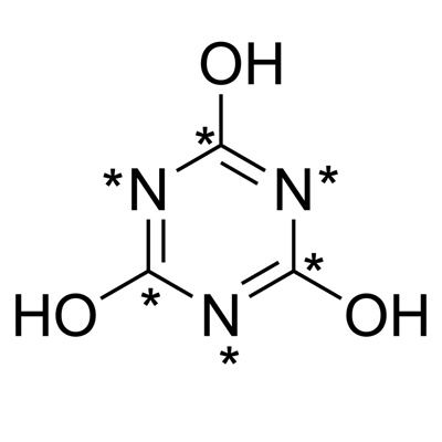 Cyanuric acid (¹³C₃, 99%; ¹⁵N₃, 98%) 1000 µg/mL in water CP 90%