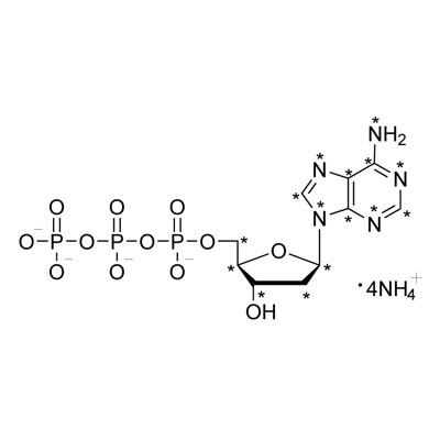 2′-Deoxyadenosine 5′-triphosphate, ammonium salt (¹³C₁₀, 98%; ¹⁵N₅, 96-98%) CP 90% (in solution)