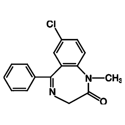 Diazepam (unlabeled) 1000 µg/mL in methanol