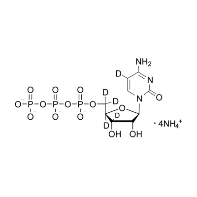 Cytidine 5′-triphosphate (CTP), ammonium salt (5-D₁,ribose-3′,4′,5′,5′′-D₄,97%) CP 90% (in solution)