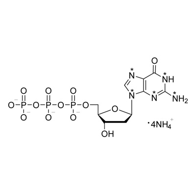 2′-Deoxyguanosine 5′-triphosphate, ammonium salt (¹⁵N₅; 98-99%) CP 90% (in solution)