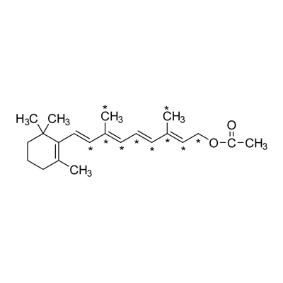 Vitamin A acetate (8,9,10,11,12,13,14,15,19,20-¹³C₁₀, 99%)