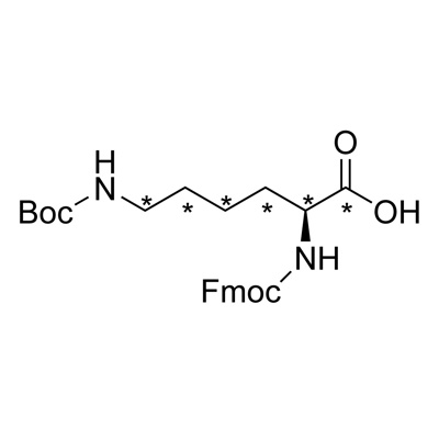 L-Lysine-α-𝑁-Fmoc, ε-𝑁-𝑡-Boc (¹³C₆, 99%)