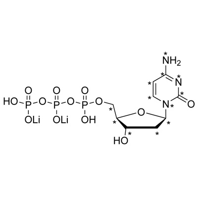 2′-Deoxycytidine 5′-triphosphate, lithium salt (U-¹³C₉, 98%;U-¹⁵N₃, 98%) CP 90% (in solution)