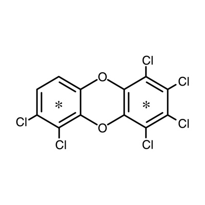 1,2,3,4,6,7-Hexachlorodibenzo-𝑝-dioxin (¹³C₁₂, 99%) 5 µg/mL in nonane