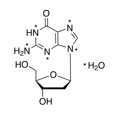 2′-Deoxyguanosine·H₂O (¹⁵N₅, 98%) CP 95%