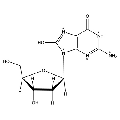 8-Hydroxy-2′-deoxyguanosine (¹⁵N₅, 98%) CP 95%