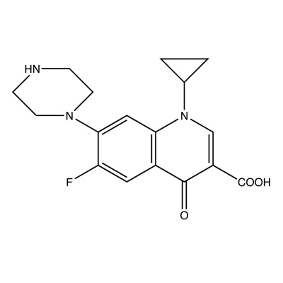 Ciprofloxacin·HCl monohydrate (unlabeled) 100 µg/mL in methanol